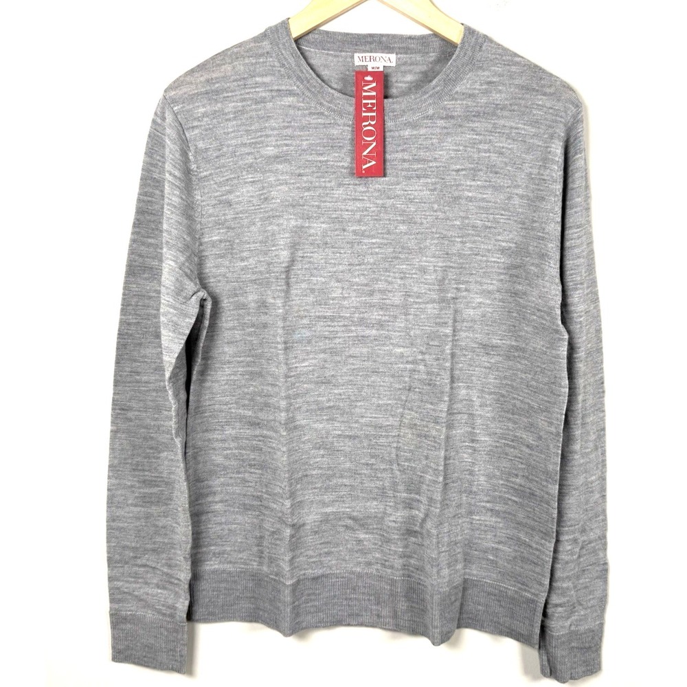 New Merona Mens Sweater Crew Neck Long Sleeve Red Size‎ Medium